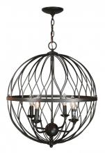  70674 ROB - 4LT CHANDELIER-ORB CAGE-ROB